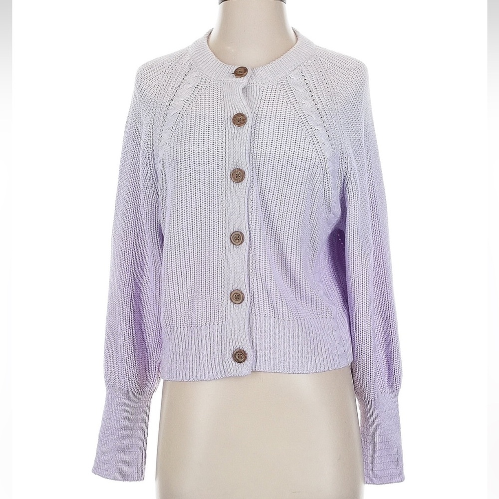 NWT Universal Thread Purple Lilac Ombré Cotton Cardigan Sweater Size XS